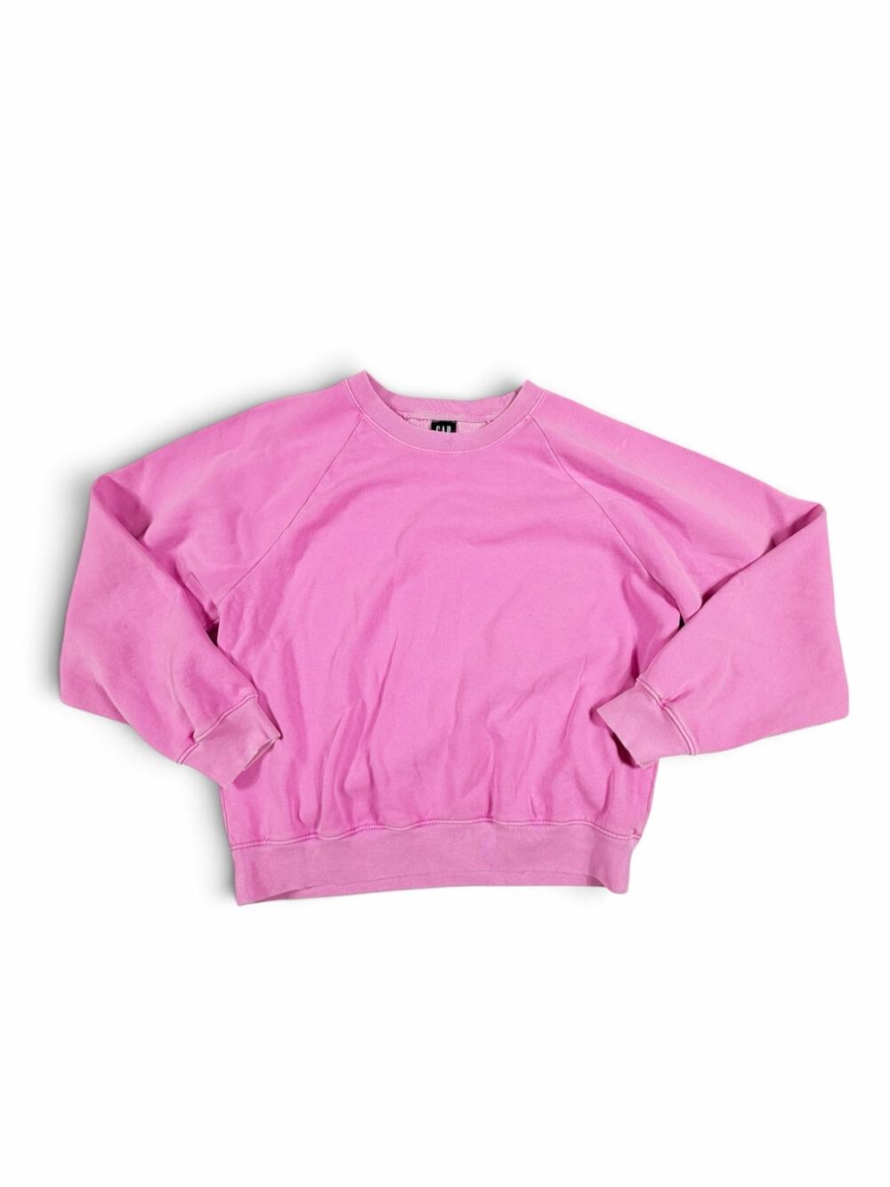 Gap Women’s Vintage Soft Raglan Crewneck Sweatshirt Pink Medium